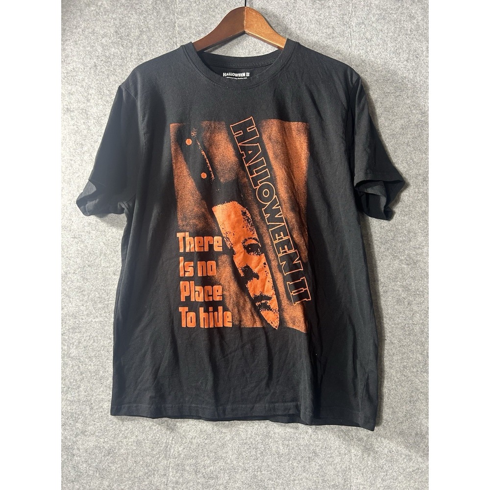 Halloween II Michael Myers There Is No Place To Hide Graphic T-Shirt XL Black